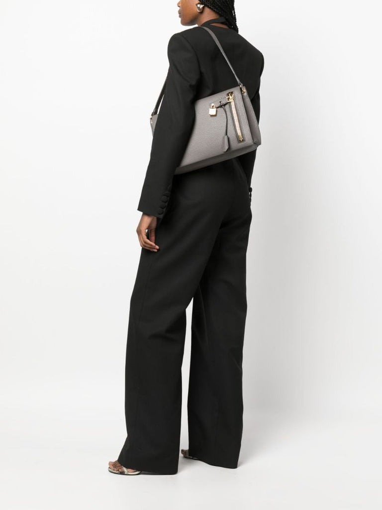 Grey Alix Medium Leather Shoulder Bag