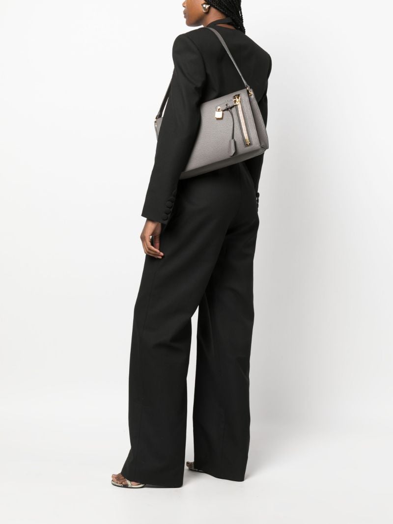 Grey Alix Medium Leather Shoulder Bag