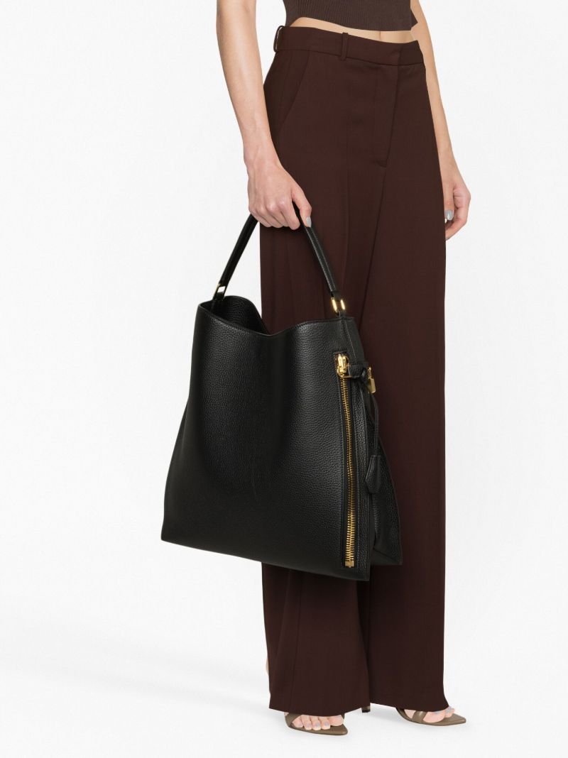 Black Alix Large Leather Tote Bag