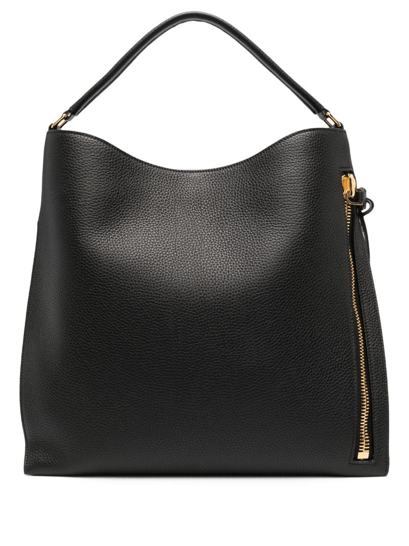 Black Alix Large Leather Tote Bag