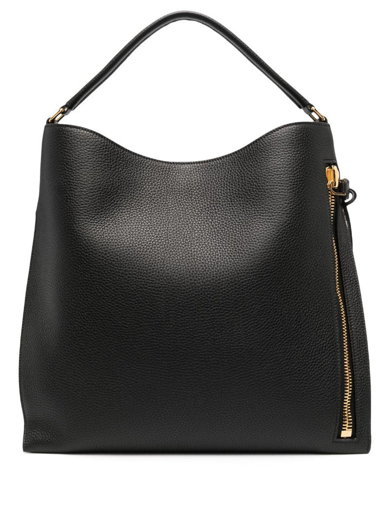 Black Alix Large Leather Tote Bag