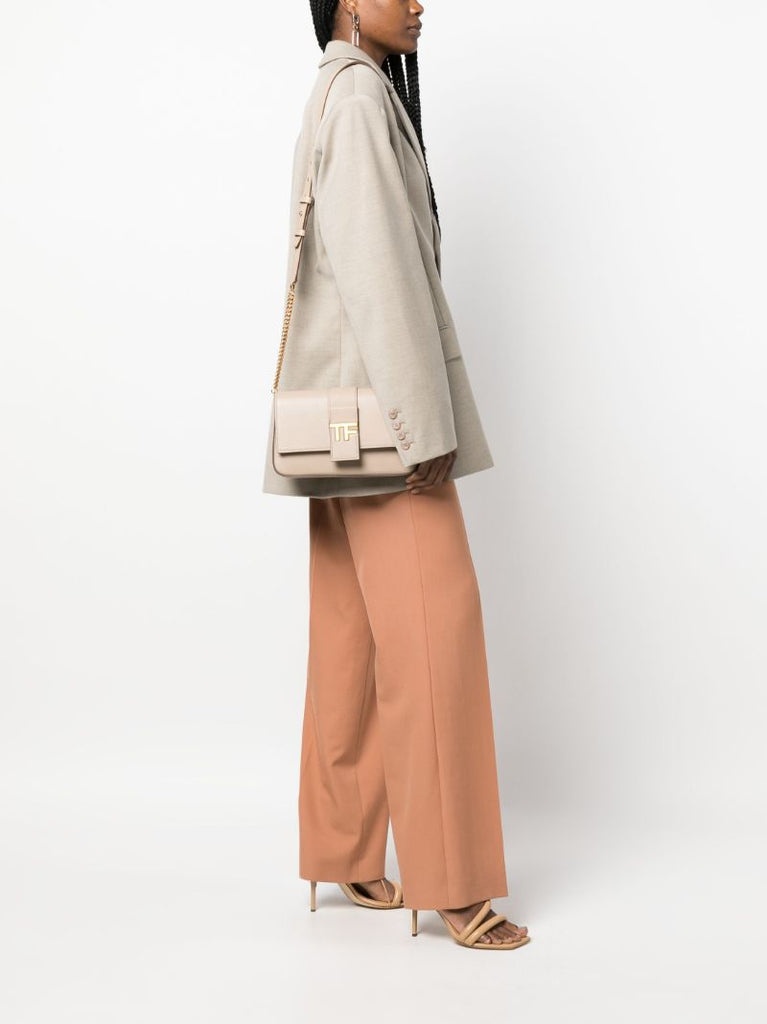 Neutral Tf Leather Cross Body Bag
