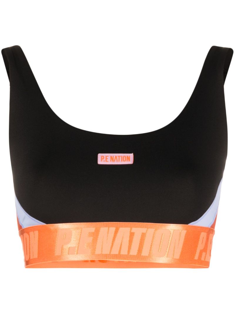 Black Courtside Pilates Sports Bra