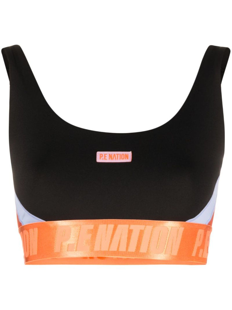 Black Courtside Pilates Sports Bra