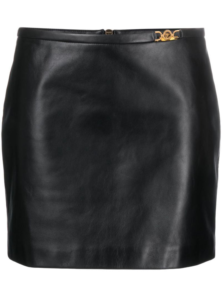 Black Leather Mini Skirt