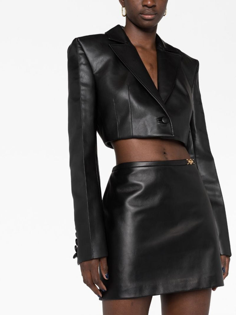 Black Leather Mini Skirt