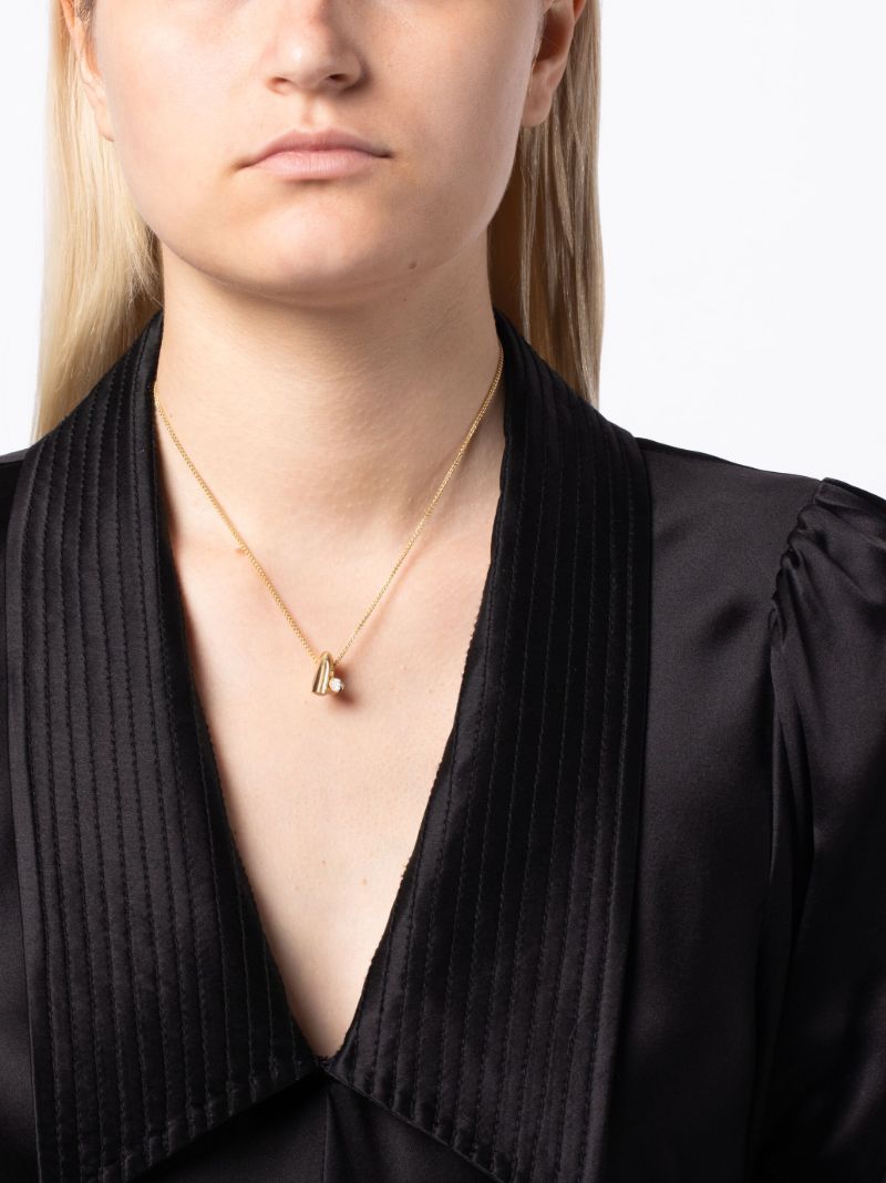 18k Yellow Gold Oera Diamond Necklace