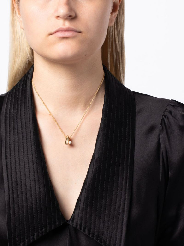 18k Yellow Gold Oera Diamond Necklace