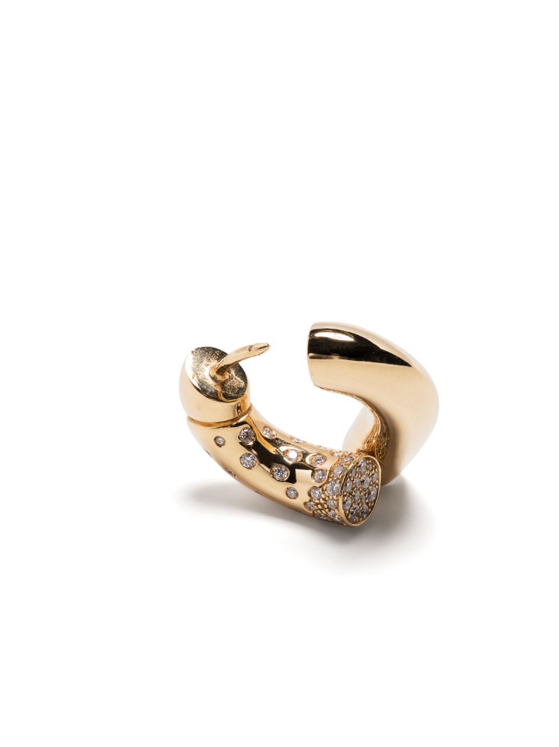 18k Yellow Gold Oera Diamond Hoop Earrings