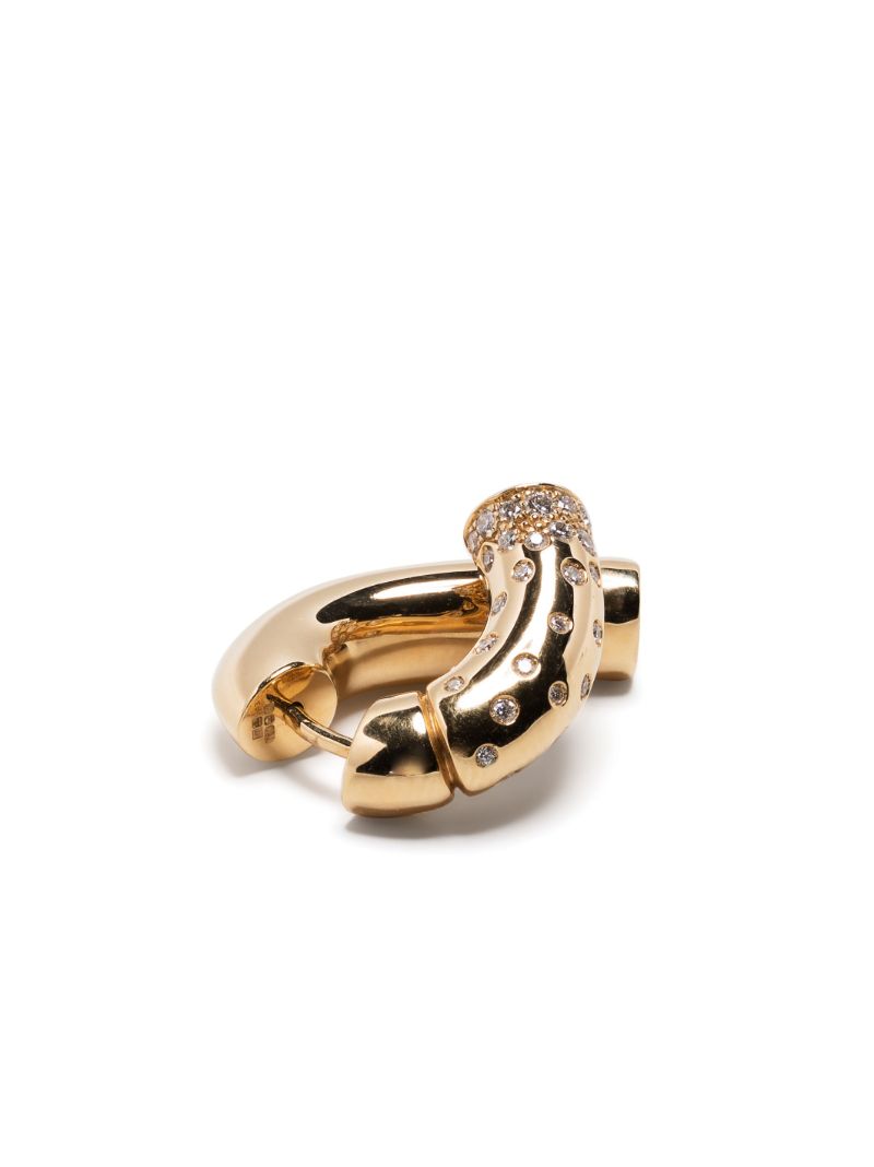 18k Yellow Gold Oera Diamond Hoop Earrings