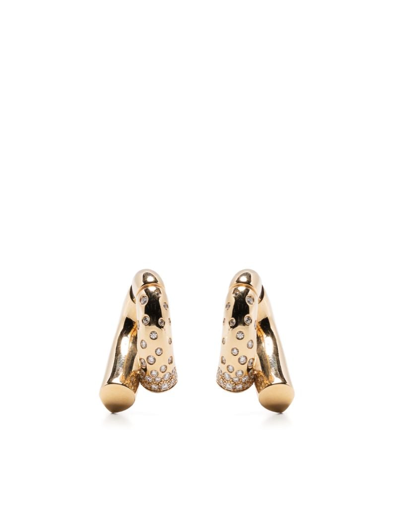 18k Yellow Gold Oera Diamond Hoop Earrings