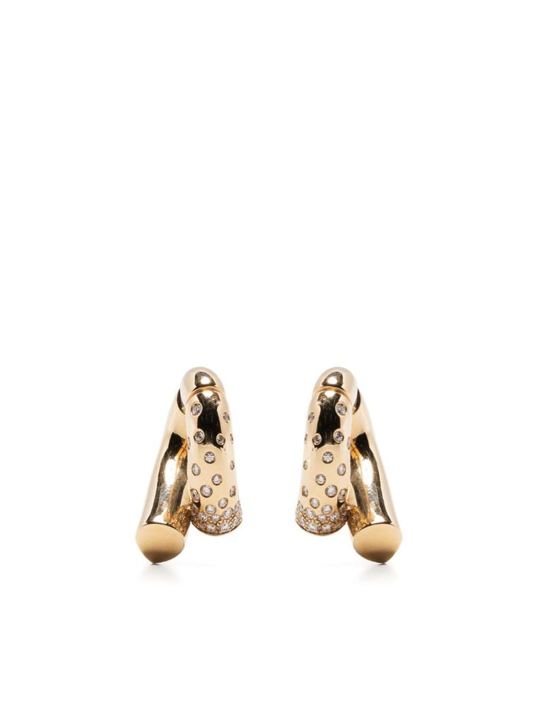 18k Yellow Gold Oera Diamond Hoop Earrings