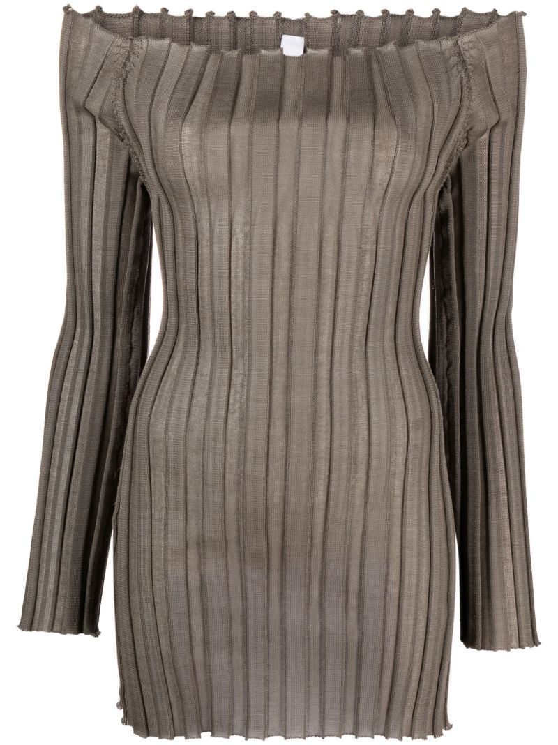 Taupe Off Shoulder Dress