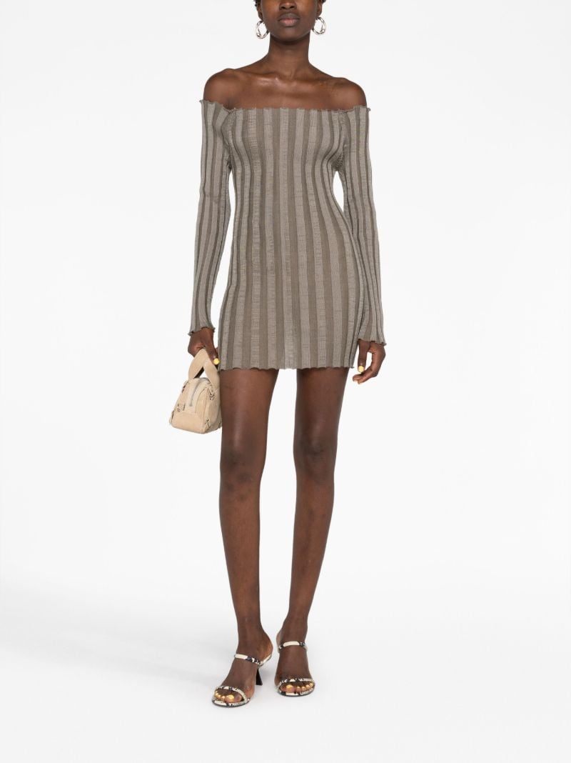 Taupe Off Shoulder Dress
