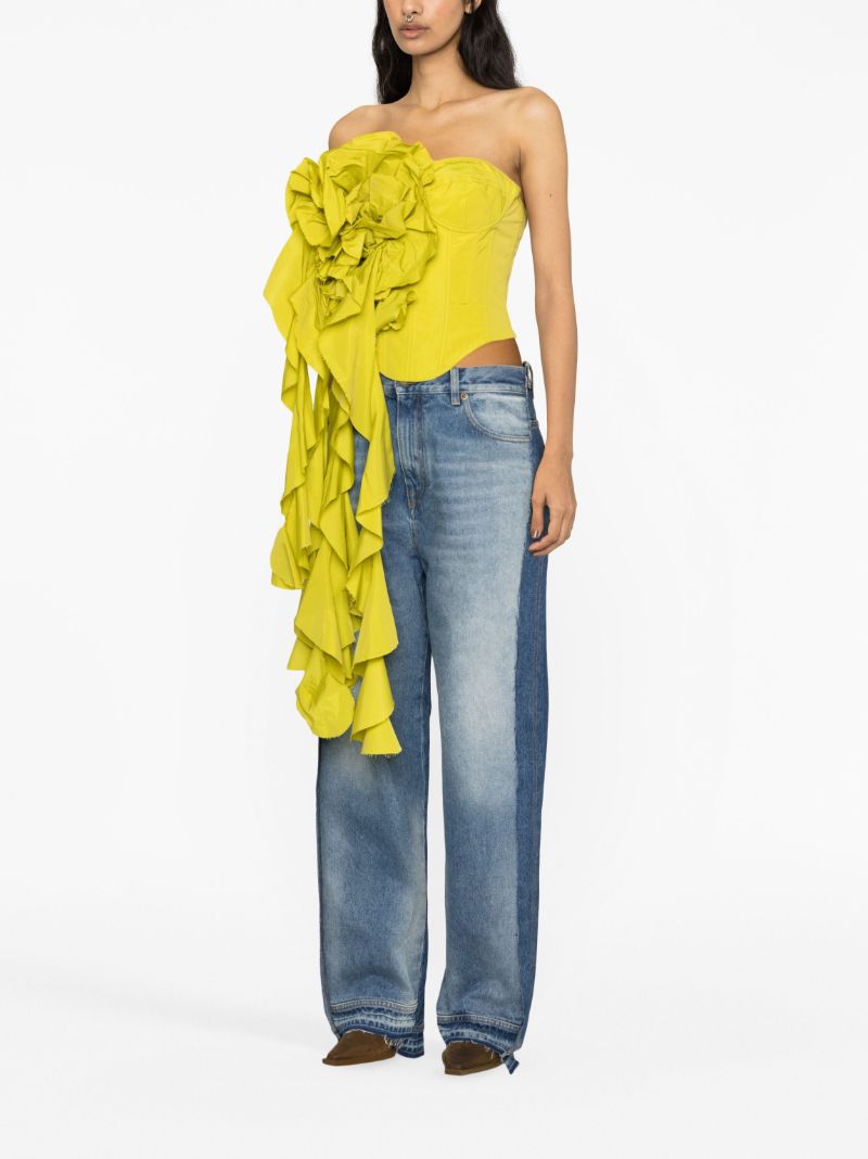 Green Frilled Corset Top