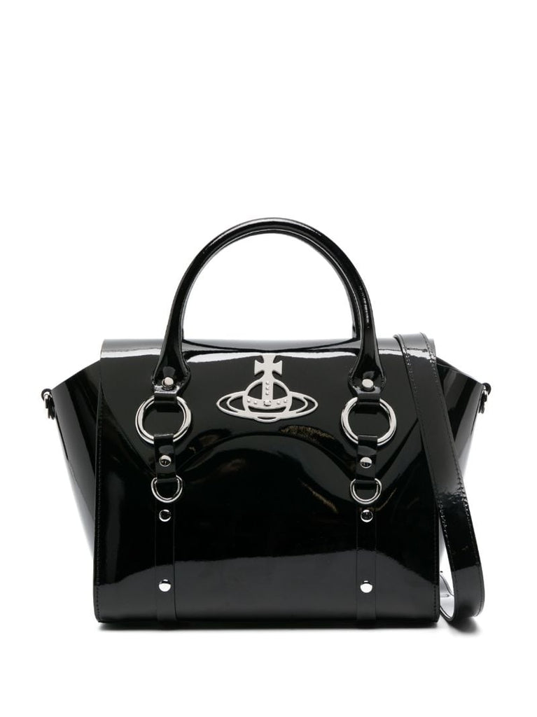 Black Betty Medium Patent Leather Tote Bag