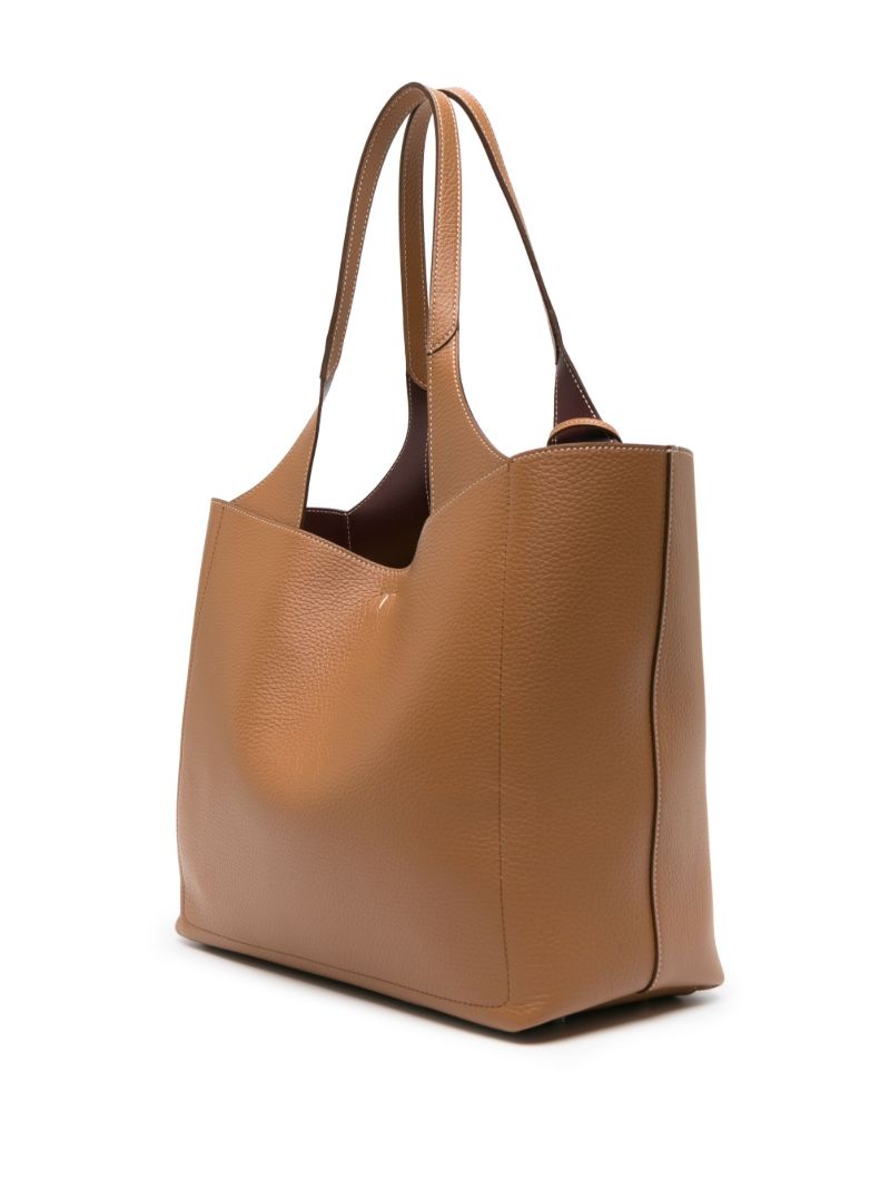Brown Medium Leather Tote Bag