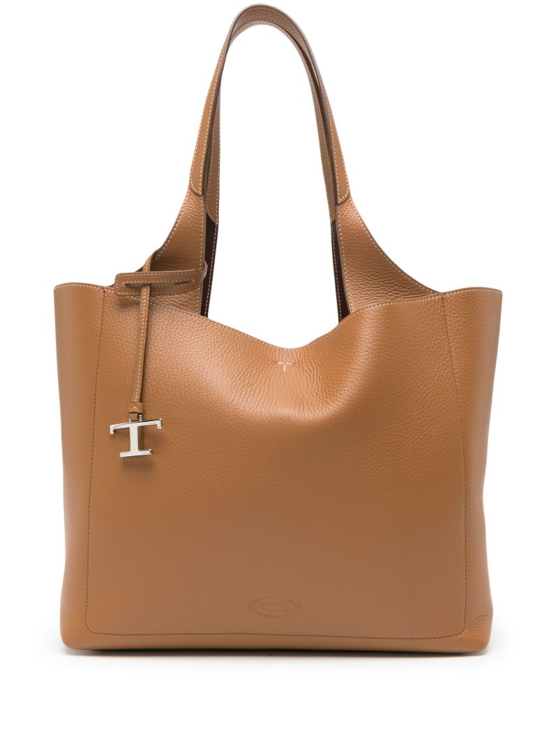 Brown Medium Leather Tote Bag