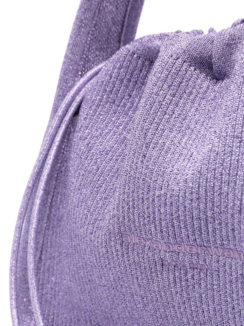Purple Ryan Ribbed-knit Mini Bag