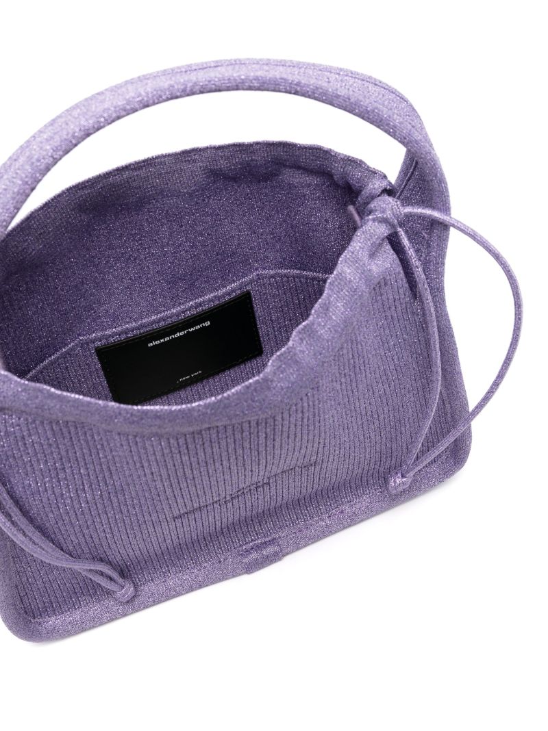 Purple Ryan Ribbed-knit Mini Bag