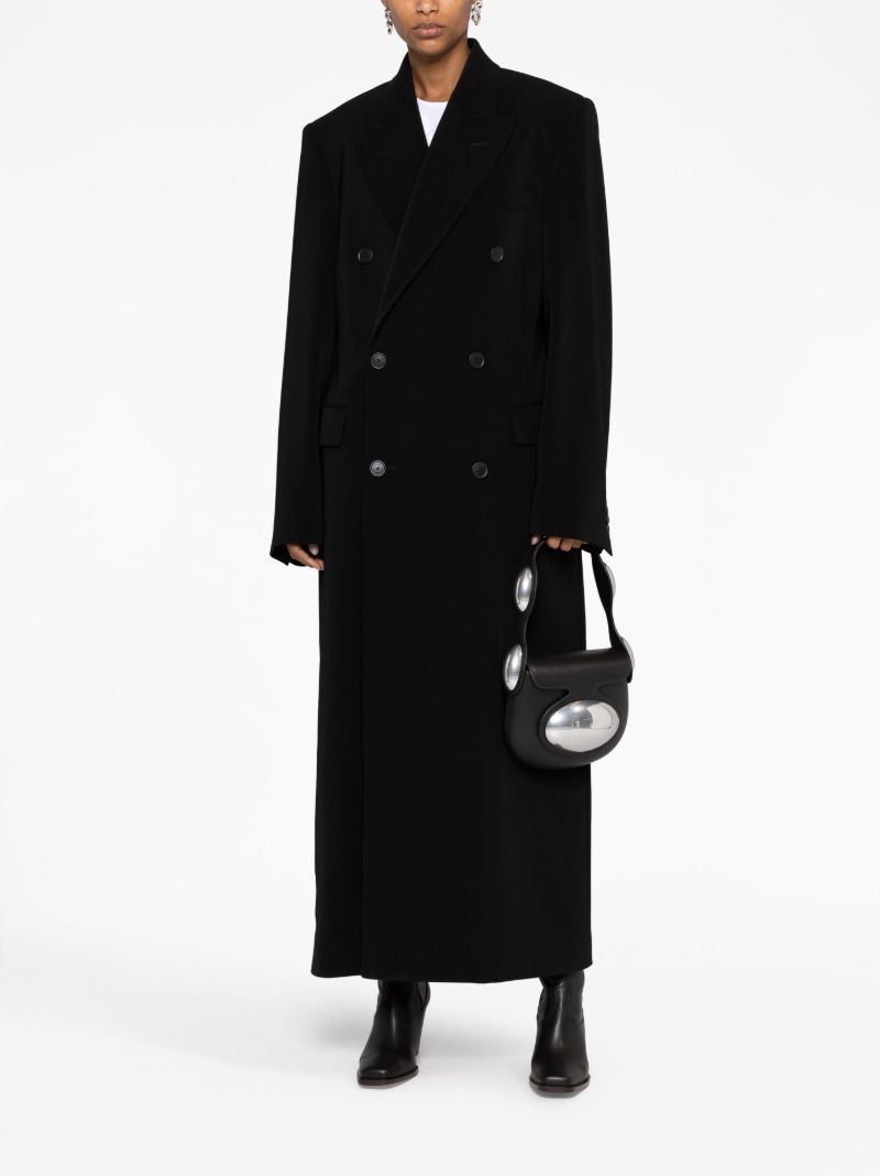 Black Dome Small Leather Shoulder Bag