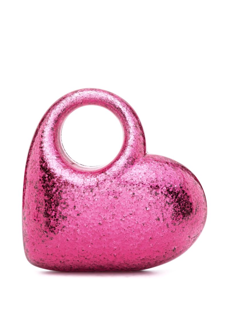 Pink Heart Shimmering Clutch