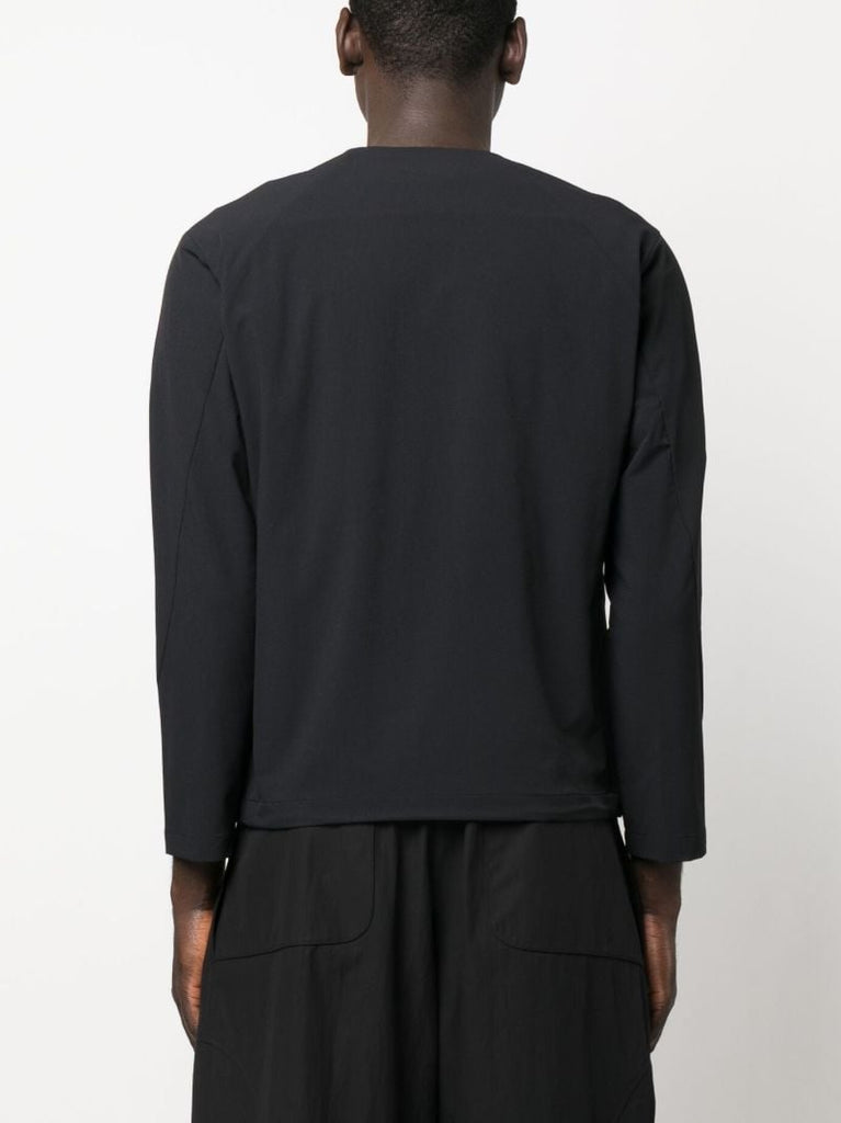 Black Active Comfort Button-up Jacket