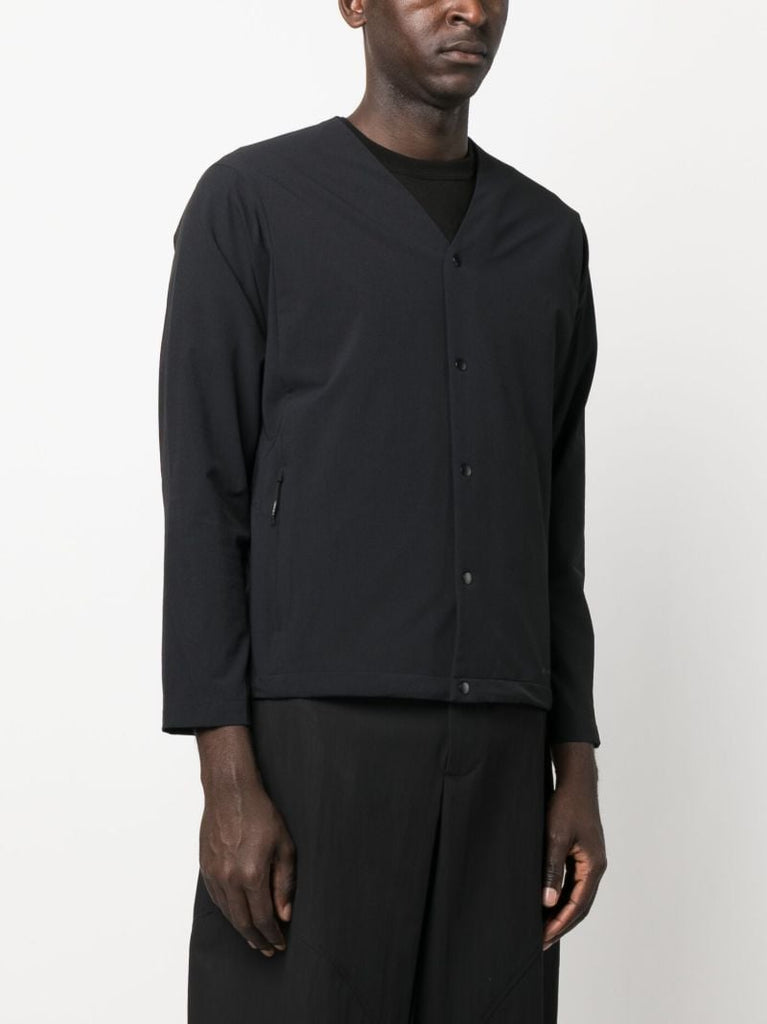 Black Active Comfort Button-up Jacket
