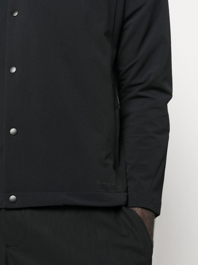 Black Active Comfort Button-up Jacket