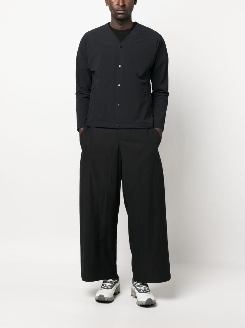 Black Active Comfort Button-up Jacket