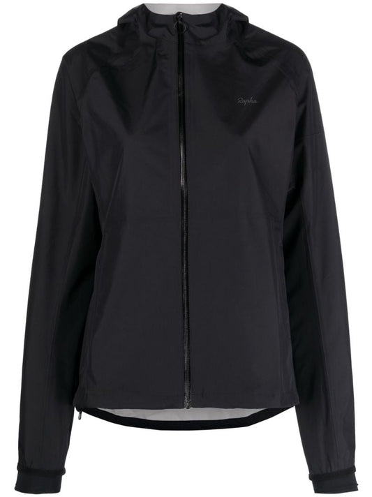 Black Commuter Cycling Hooded Jacket