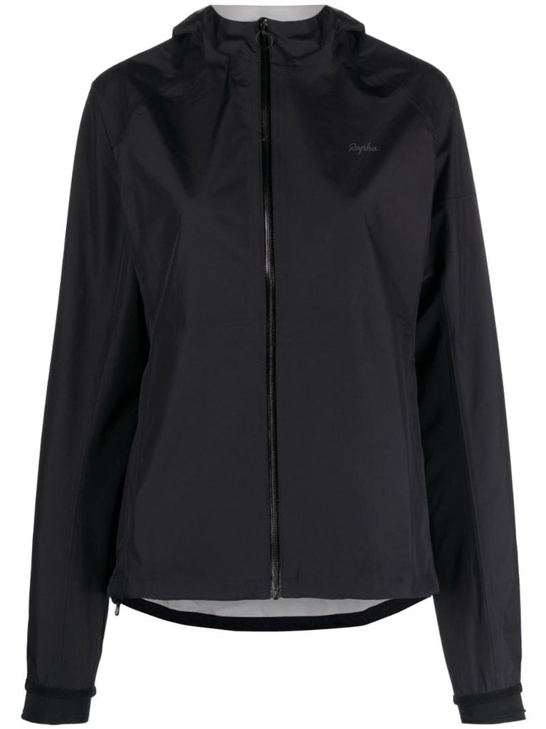 Black Commuter Cycling Hooded Jacket