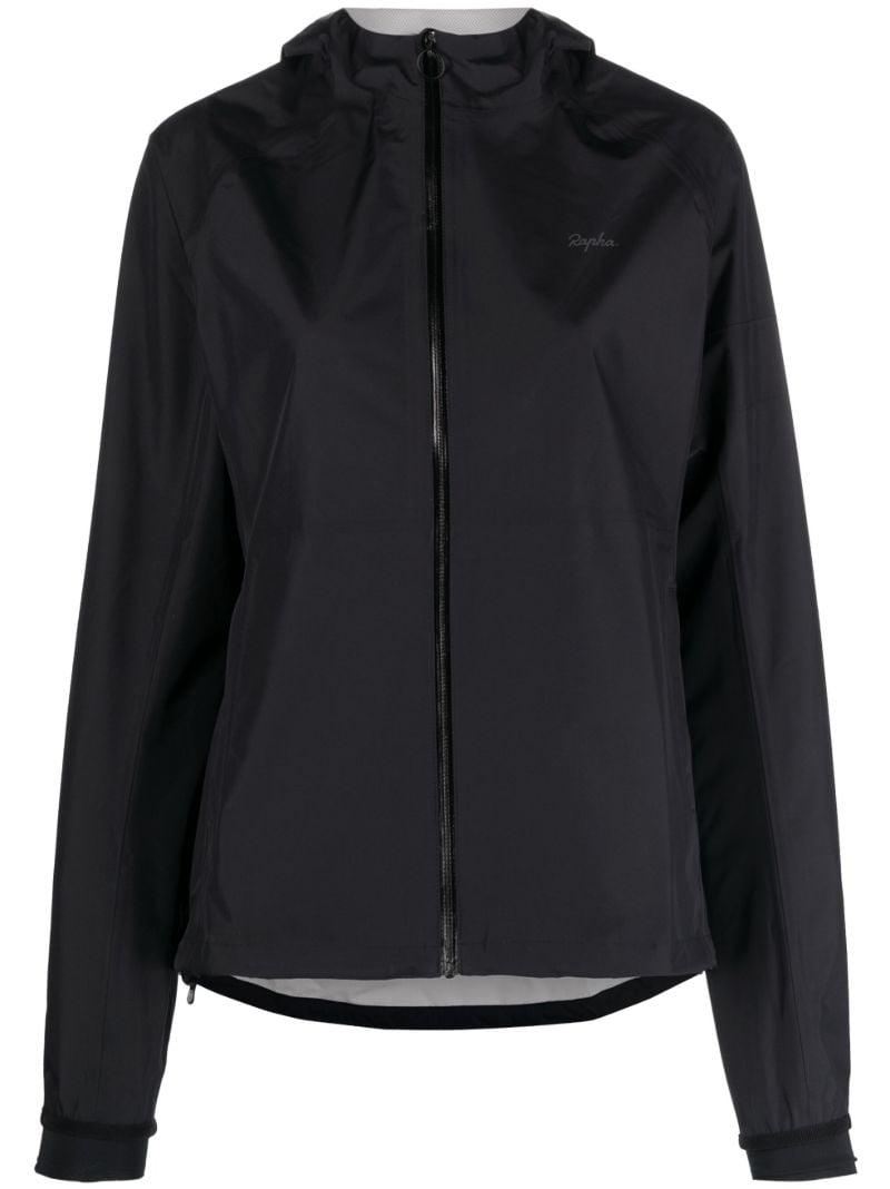 Black Commuter Cycling Hooded Jacket
