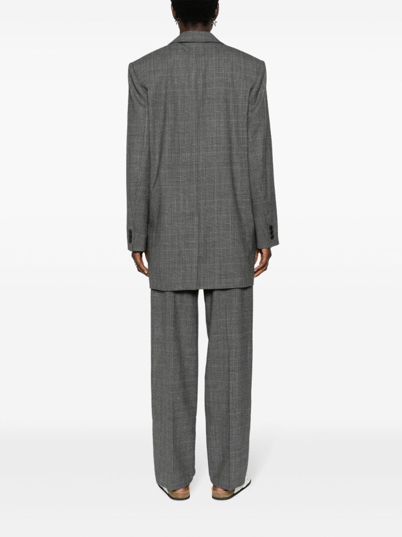 Grey Precious Plaid Wool Blazer