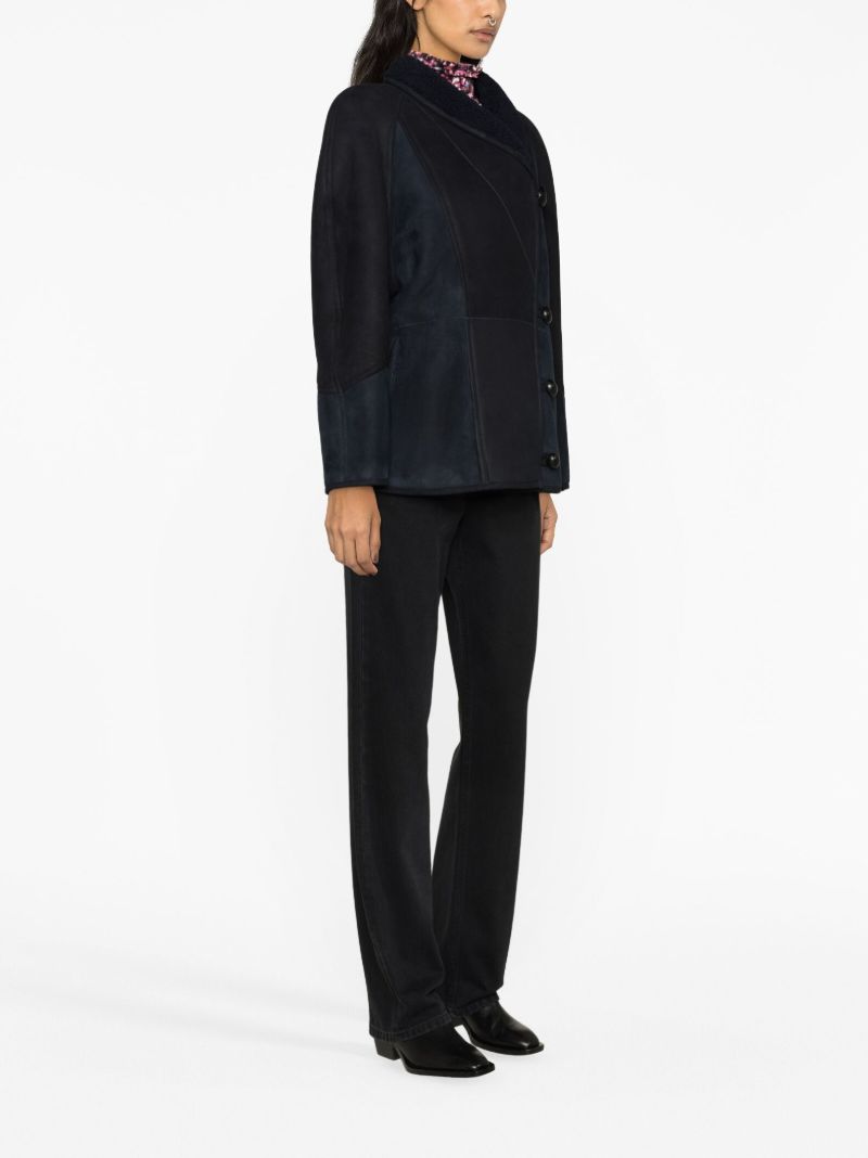 Blue Abeni Shearling Coat