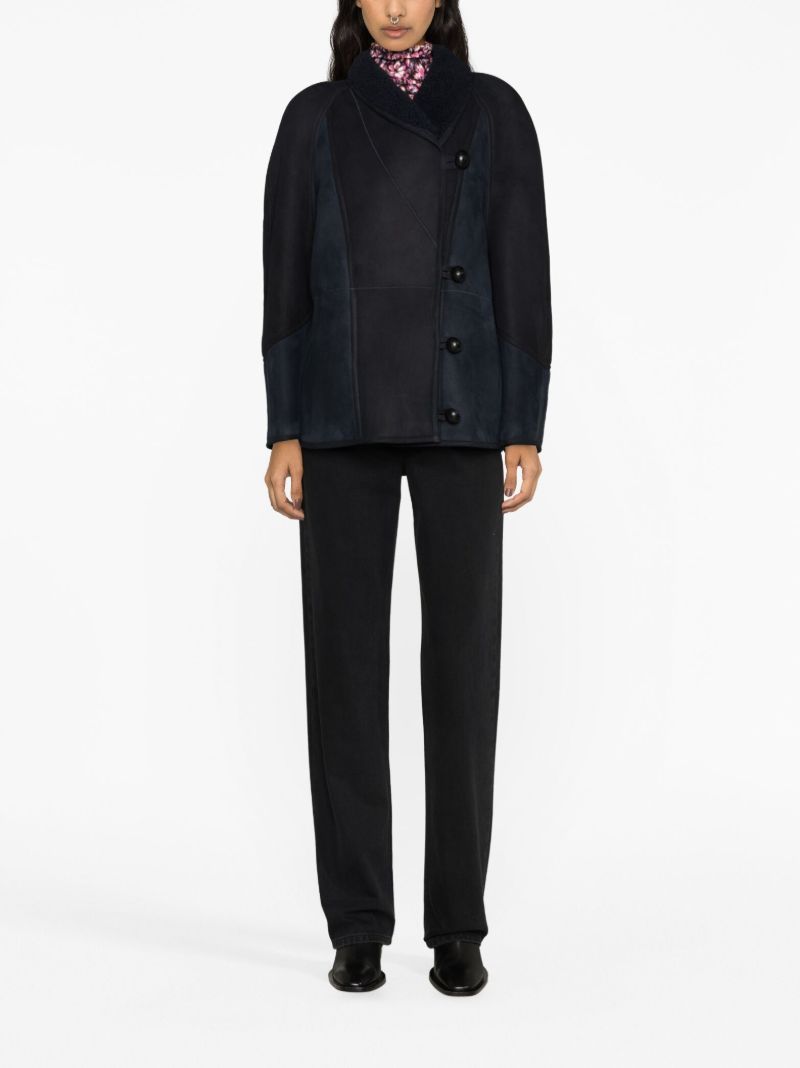 Blue Abeni Shearling Coat