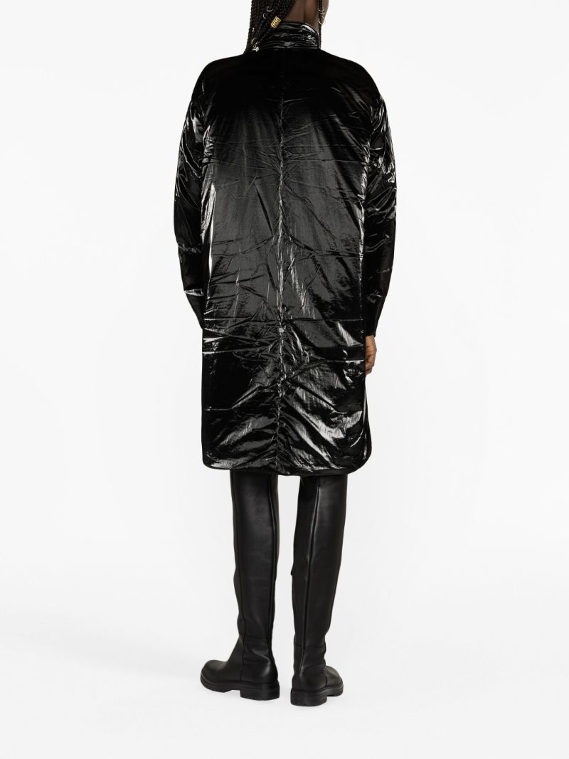 Black High-shine Down Coat
