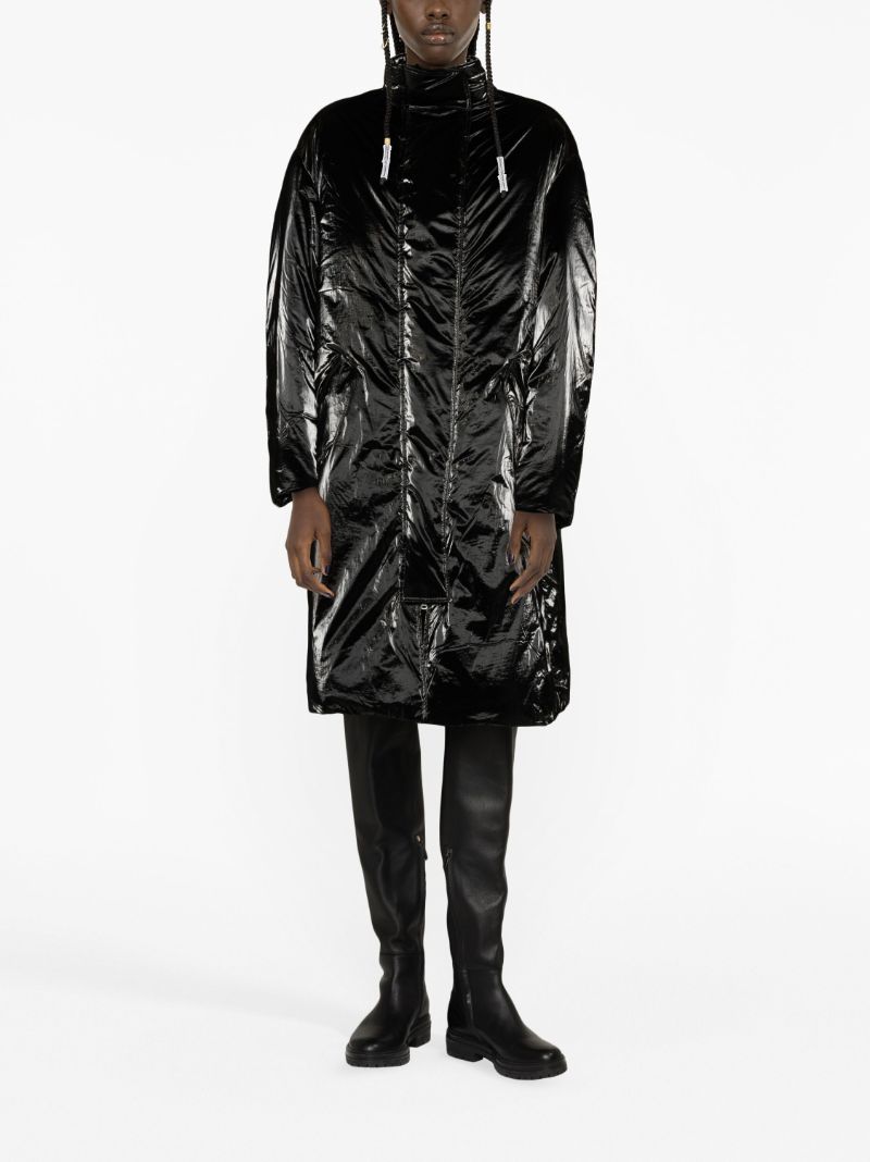 Black High-shine Down Coat