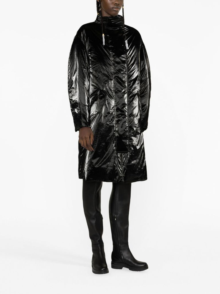 Black High-shine Down Coat