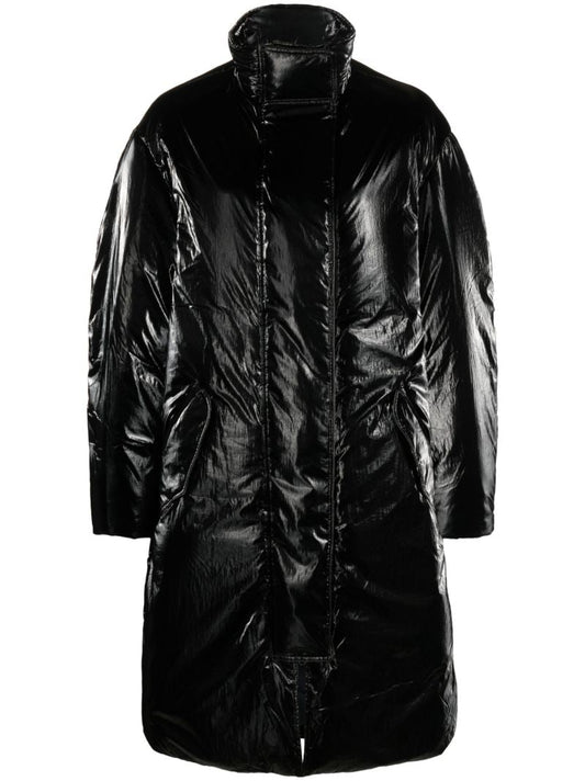Black High-shine Down Coat