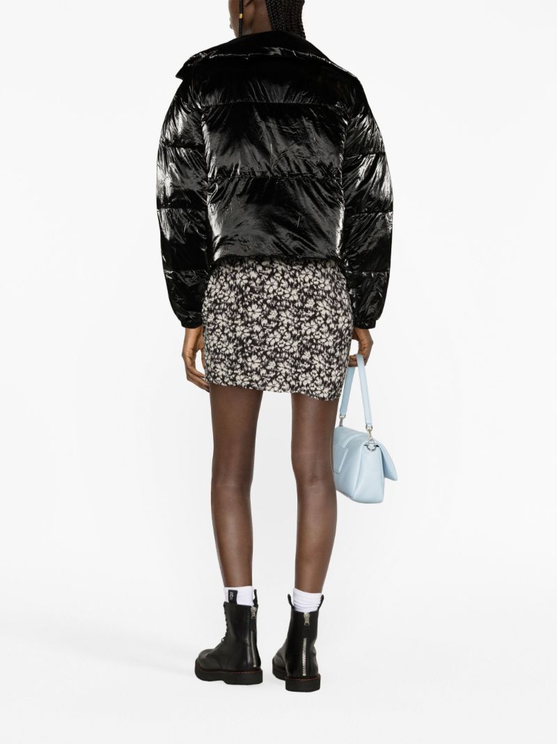 Black Telia Cropped Puffer Jacket
