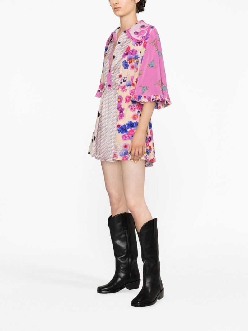 Pink Upcycled Silk Mini Dress
