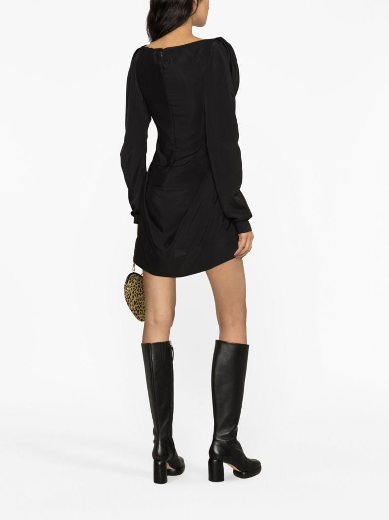 Black Iwona Draped Corset Mini Dress