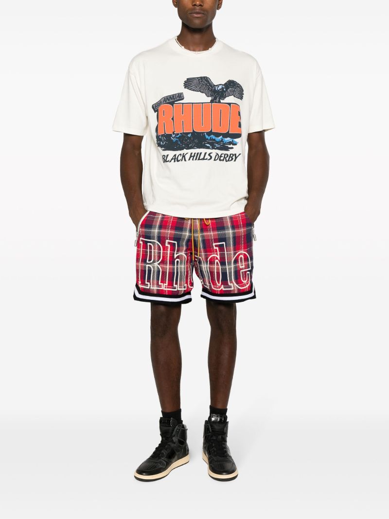 White Black Hills Rally Cotton T-shirt