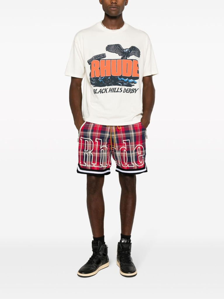 White Black Hills Rally Cotton T-shirt
