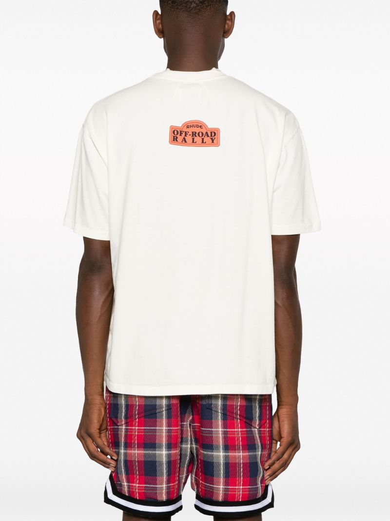 White Black Hills Rally Cotton T-shirt