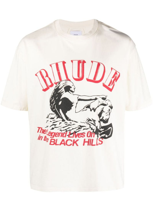 White Legend Lives On-print Cotton T-shirt