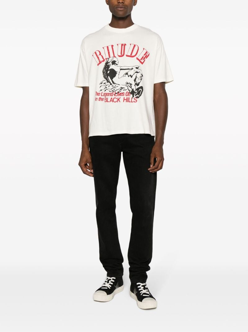 White Legend Lives On-print Cotton T-shirt