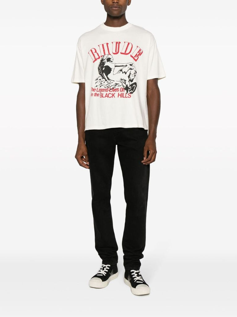 White Legend Lives On-print Cotton T-shirt