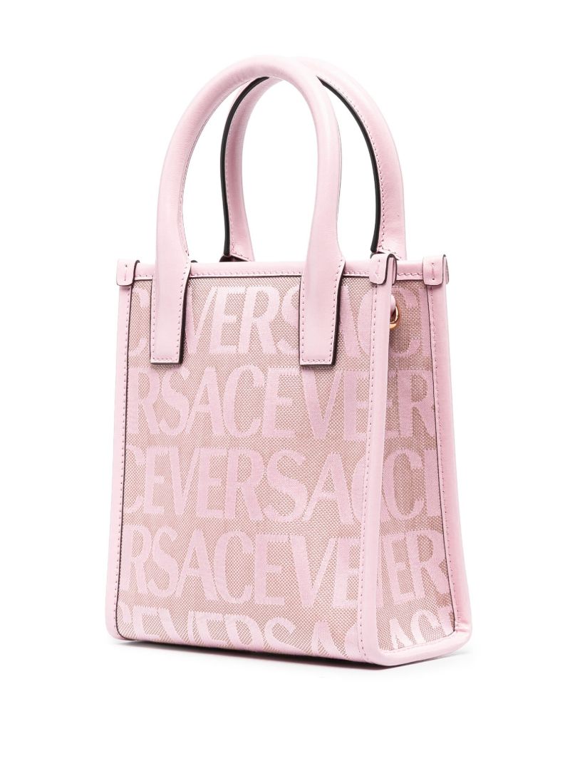 Pink Medusa Head Logo-jacquard Mini Tote Bag